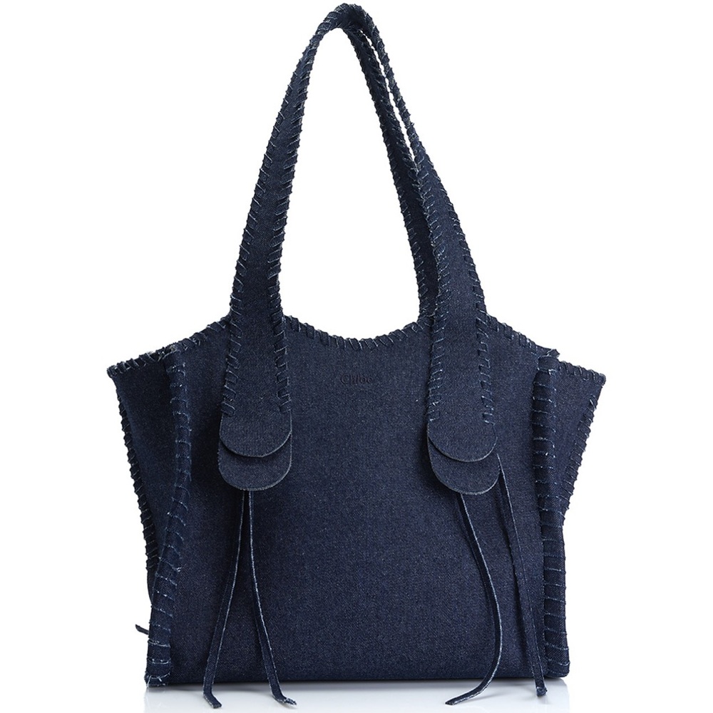 Chloe Mony Tote Bag In Blue